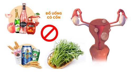 nhân xơ tử cung kiêng ăn gì
